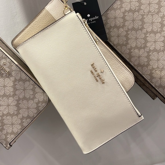 Kate Spade Madison Double Zip Wristlet Wallet Phone Case 
Meringue
NWT - Picture 9 of 16